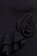 Scuba Crepe Rose Frill Midi Dress DR4300