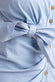Denim Gathered Angel Sleeve Midi Shirt Dress DR4116