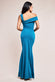 Off The Shoulder Pleated Waist Maxi Dress DR2594G
