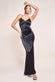 Lace Neck Satin Twill Maxi Dress DR4195