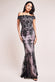 Ornate Pattern Sequin Embroidered Maxi Dress DR1254A