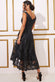 Scalloped Neck Lace Midi Dress DR2702