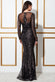 Spread On Sequin Maxi With V Neck Maxi Dress DR3029