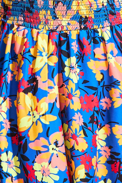 City Goddess Wrap Flutter Sleeve Floral Midi Dress - Peach main image 1