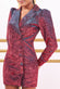 Iridescent Foil Print Mini Blazer Dress DR3669