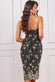 Sequin And Feather Boobtube Midi Dress DR3783
