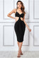 Cut Out Ruched Bodycon Midi Dress DR3522