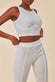 High Neck Crop Top With Leggings Lounge Set TS7