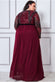 Embroidered Sequin Mesh Bodice Maxi Dress DR3453P