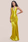 Multi-Tied Satin Gathered Ring Maxi Dress DR4417