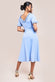 Flare Sleeve Frill Edge Midi Dress DR4313