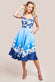 Border Printed Scuba Foam Skater Dress DR4269