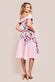 Scuba Foam Floral Bardot Midi Dress DR4302