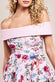 Scuba Foam Floral Bardot Midi Dress DR4302