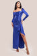 Slinky Satin One Shoulder Split Maxi Dress DR4388