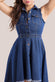 Denim Sleeveless High And Low Midaxi Dress DR4131