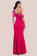 One Shoulder Satin Band Maxi Dress DR3454