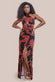 Printed Crossover Maxi Dress DR3602