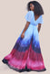Wavy Ombre A-Line Chiffon Maxi Dress DR4207