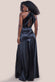 Halter Neck Front Split Satin Maxi Dress DR4398