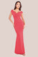 Scuba Crepe Pleated Bardot Maxi Dress DR1092