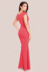 Scuba Crepe Pleated Bardot Maxi Dress DR1092