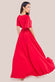 Wrap Front Maxi With Flutter Sleeves DR2565B