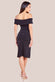 Lurex Bardot Midi With Waterfall Ruffle Dress DR4030