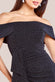 Lurex Bardot Midi With Waterfall Ruffle Dress DR4030