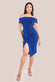 Lurex Bardot Midi With Waterfall Ruffle Dress DR4030