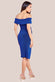 Lurex Bardot Midi With Waterfall Ruffle Dress DR4030