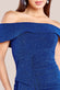 Lurex Bardot Midi With Waterfall Ruffle Dress DR4030