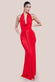 Open Back Cowl Neck Maxi Dress DR4354