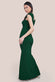 One Shoulder Scuba Crepe Evening Maxi Dress DR3231
