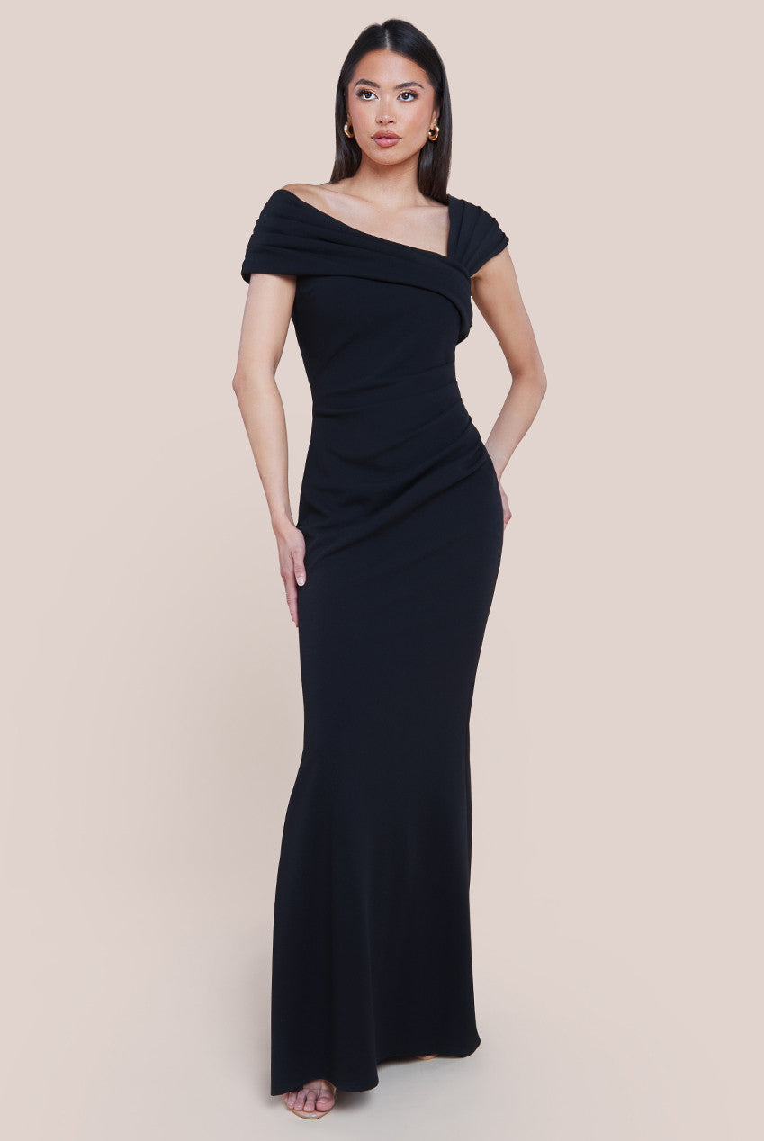 Wholesale One Shoulder Scuba Crepe Evening Maxi Dress City Goddess Wholesale One Shoulder Scuba Crepe Evening Maxi Dress City Goddess