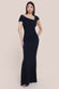 One Shoulder Scuba Crepe Evening Maxi Dress DR3231