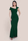 One Shoulder Scuba Crepe Evening Maxi Dress DR3231