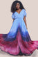 Wavy Ombre A-Line Chiffon Maxi Dress DR4207