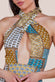 Halter Neck Printed Maxi Dress DR3504