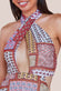 Halter Neck Printed Maxi Dress DR3504
