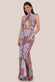 Halter Neck Printed Maxi Dress DR3504