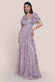 Flared Sleeve Embroidered Maxi Dress DR3279A