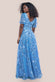 Flared Sleeve Embroidered Maxi Dress DR3279A