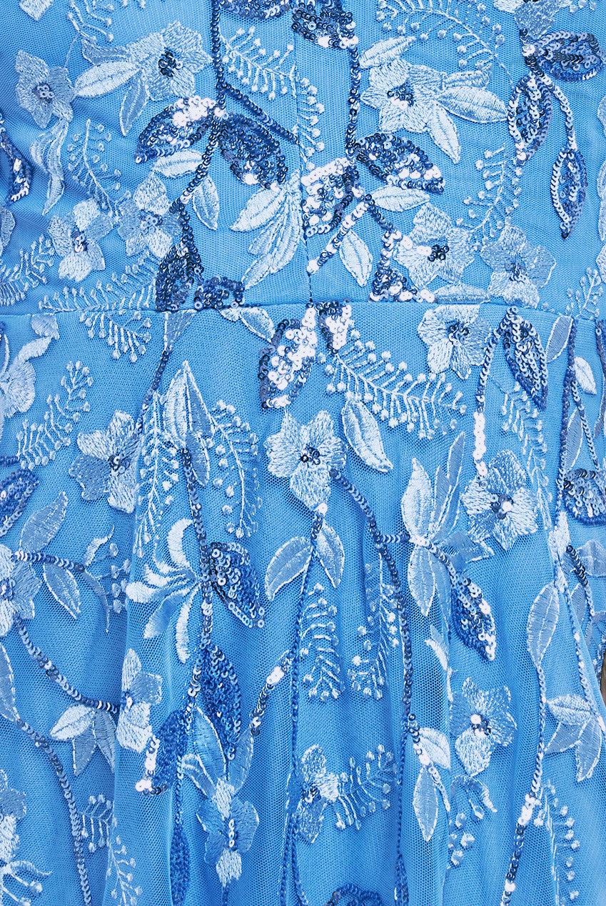 Wholesale Flared Sleeve Embroidered Maxi Dress City Goddess Wholesale Flared Sleeve Embroidered Maxi Dress City Goddess