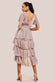 Crinkle Lurex High Low Layered Midi Dress DR3655QZ