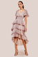 Crinkle Lurex High Low Layered Midi Dress DR3655QZ