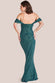 Off The Shoulder Patterned Sequin Wing Maxi Dress DR2791