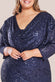 Off Shoulder Sequin Dolman Sleeve Midi Dress DR3321P