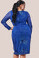 Sequined Starburst Scalloped Hem Midi Dress DR2617P