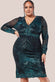 Sequined Starburst Scalloped Hem Midi Dress DR2617P